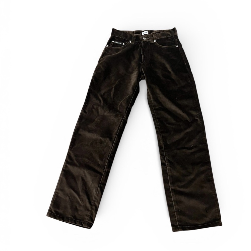 Dolce & Gabbana chocolate brown velour jeans